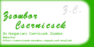 zsombor csernicsek business card